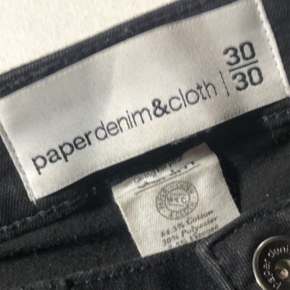 LIKE NEW PAPER DENIM & CLOTH BLACK STRAIGHT JEANS 30x32 😎 - Picture 2 of 14